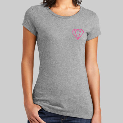 Women's Fitted Very Important Tee ® - Diamond Chest - Pink Thumbnail