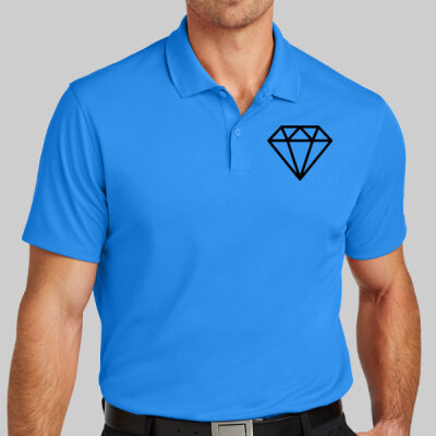 Victory Solid Polo - Diamond Chest - Black Thumbnail