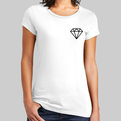 Women's Fitted Very Important Tee ® - Diamond Chest - Black Thumbnail