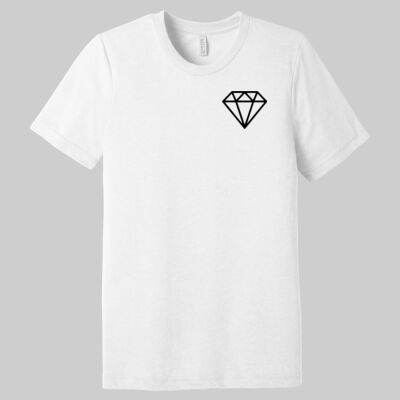 Unisex Triblend Short Sleeve Tee - Diamond Chest - Black Thumbnail