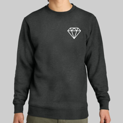 V.I.T. Fleece Crew - Diamond Chest - White Thumbnail
