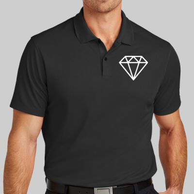 Victory Solid Polo - Diamond Chest - White Thumbnail