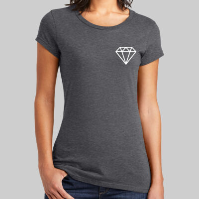 Women's Fitted Very Important Tee ® - Diamond Chest - White Thumbnail