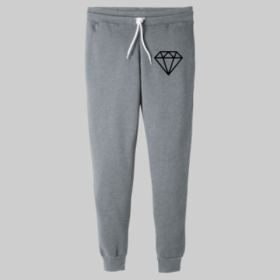 Unisex Jogger Sweatpants - Diamond - Black Thumbnail
